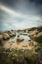 Scenic Sardinia island landscape. Italy sea Ã¢â¬â¹Ã¢â¬â¹coast with azure clear water Royalty Free Stock Photo